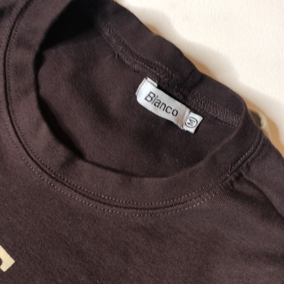 Blanco Bundle of Vintage Mustang design Long Tee layered with Short Tee M - Picture 3 of 8